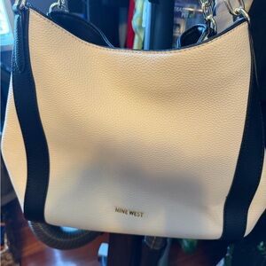 Nine West Black and White Shoulder Bag